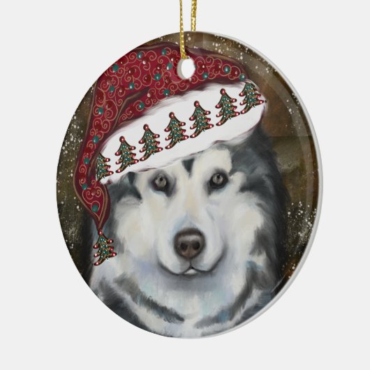 Décoration En Céramique Malamute d'Alaska (Gauche)