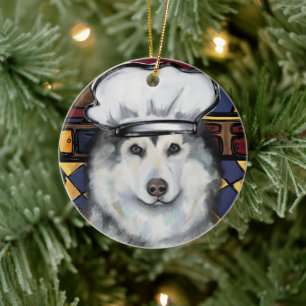 Décoration En Céramique Malamute d'Alaska
