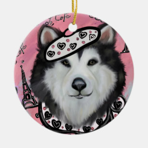Décoration En Céramique Malamute d'Alaska