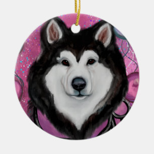 Décoration En Céramique Malamute d'Alaska