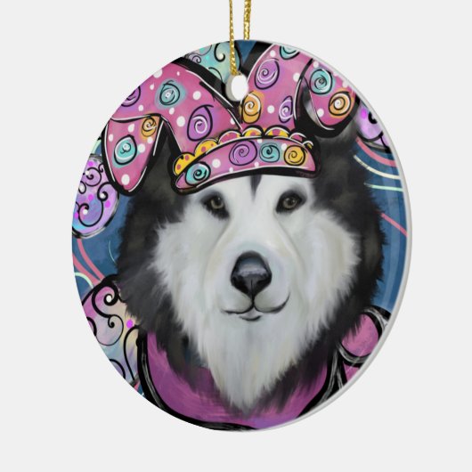 Décoration En Céramique Malamute d'Alaska (Gauche)