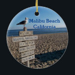 Décoration En Céramique Malibu Beach- Paradise Cove Seagull Sign<br><div class="desc">This beautiful nature photograph of a seagull above the Paradise Cove sign welcomes all to Malibu California. Enjoy this original beach photography by California artist Helen Ortega. The sign reads : "Welcome to Beautiful Paradise Cove, Sea the View, Bring the Kids, Have a Seat, Enjoy Malibu." Enjoy this lovely view...</div>