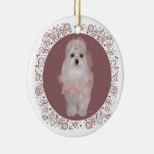 Décoration En Céramique Maltais sur Mauve (Droite)