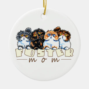 Décoration En Céramique Maman adoptive de chat