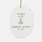 Décoration En Céramique Maman | Année Tante Est. Noël (Devant)