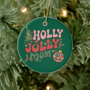 Décoration En Céramique Maman de chien joyeuse et festive Noël Fêtes Amour
