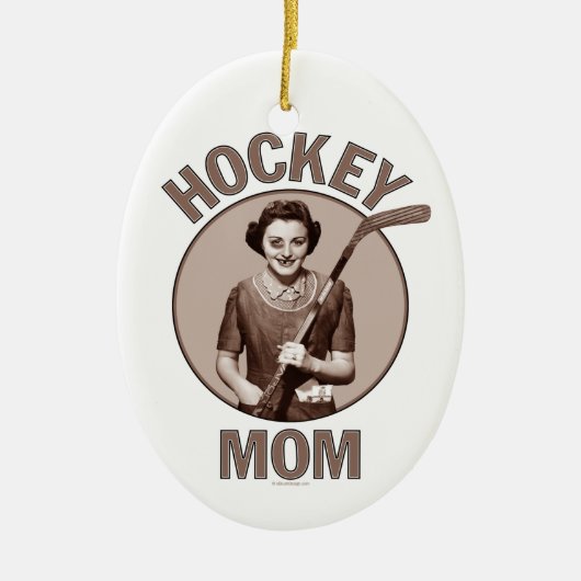 Décoration En Céramique Maman d'hockey (Devant)