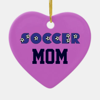 Décoration En Céramique Maman du football dans le bleu