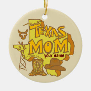 Décoration En Céramique Maman du Texas 