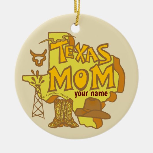 Décoration En Céramique Maman du Texas (Devant)