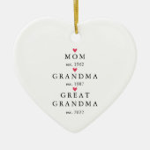 Décoration En Céramique Maman | Grand-mère Année Est. Noël (Devant)