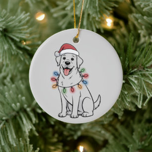 Décoration En Céramique Maman Labrador Retriever amoureuse de chien de Noë