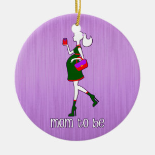 Décoration En Céramique Maman mignonne pour être maternité personnalisé