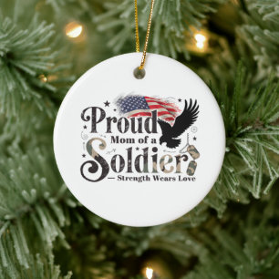 Décoration En Céramique Maman militaire fière Fierté de soldat Art