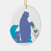 Décoration En Céramique Manatee Holiday Orament (Droite)