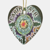 Décoration En Céramique Mandala de Sun de quatre éléments (Gauche)