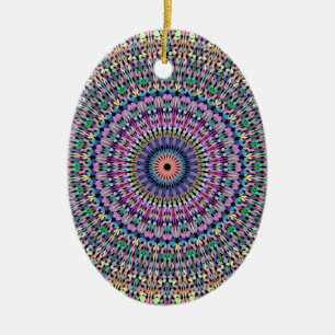 Décoration En Céramique Mandala en pastel de jardin de gravier