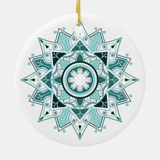 Décoration En Céramique Mandala géométrique, arbre (Dos)