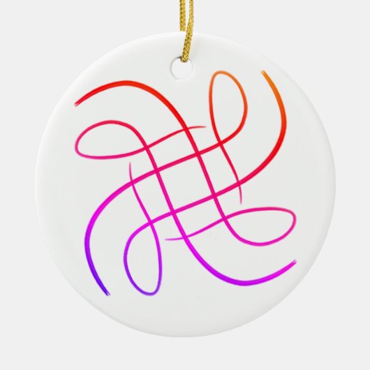 Décoration En Céramique Mandala Hashy rose #8 (Devant)