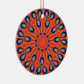 Décoration En Céramique Mandala Retro Orange Hipster Decor (Droite)