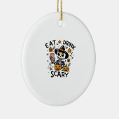 Décoration En Céramique Mangez Boire Et Soyez Effrayant Citrouille Hallowe (Droite)