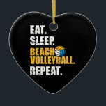 Décoration En Céramique Mangez dormir Beach volleyball répétition<br><div class="desc">Beachvolleyball Volleyball volley-ball manger sommeil répété plage été sable sports mer océan terrain extérieur filet</div>