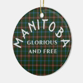 Décoration En Céramique Manitoba Motto et Tartan (Gauche)