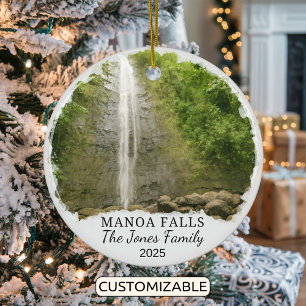 Décoration En Céramique Manoa Falls Ornament personnalisé, Hawaii