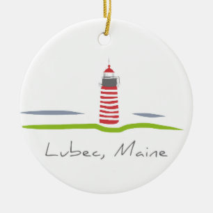 Décoration En Céramique Manoir West Quoddy Head Light