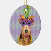 Décoration En Céramique Mardi Gras Airedale (Droite)