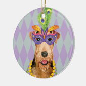 Décoration En Céramique Mardi Gras Airedale (Gauche)