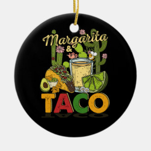 Décoration En Céramique Margarita Tacos Funny Margarita Tequila Drinker Ta