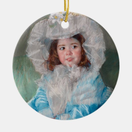 Décoration En Céramique Margot en bleu | Mary Cassatt (Devant)