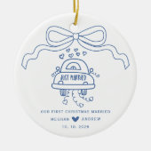 Décoration En Céramique Mariage à main (Devant)