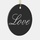 Décoration En Céramique Mariage Amour avec Fond Gris Élégant (Droite)