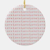 Décoration En Céramique Mariage Amour Rouge Stylé Unique (Dos)