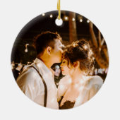 Décoration En Céramique Mariage Black Gold Heart noël Nom M. Mme (Dos)