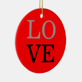 Décoration En Céramique Mariage d'amour Arrière - plan gris rouge (Droite)