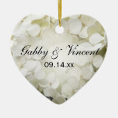 Décoration En Céramique Mariage de fleurs d'Hydrangée blanche (Devant)