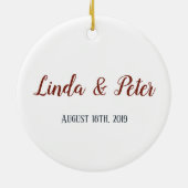 Décoration En Céramique Mariage de Noël mignon (Dos)