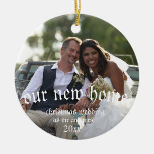 Décoration En Céramique mariage de noël, notre premier marié, noël 2020