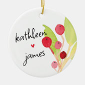 Décoration En Céramique Mariage des noms de verdure festive (Devant)