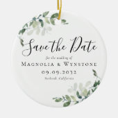 Décoration En Céramique Mariage Eucalyptus Enregistrer La Date (Devant)