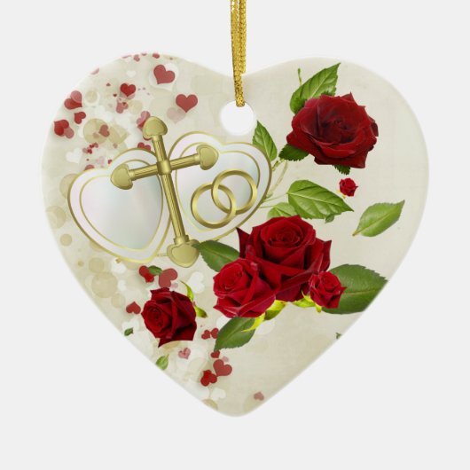 Décoration En Céramique Mariage Keepsaké (Devant)