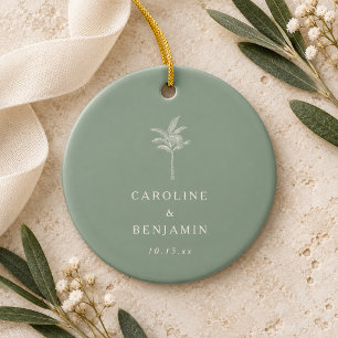 Décoration En Céramique Mariage personnalisé minimaliste avec palmier en l
