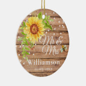 Décoration En Céramique Mariage Rustique Jaune Tournesol (Droite)