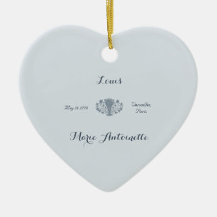 Décoration En Céramique Marie Antoinette Mariage Rococo Dusty Blue