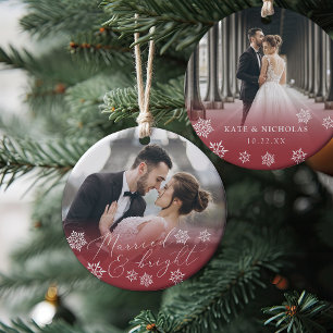 Décoration En Céramique Marié et brillant Noël photo Mariage