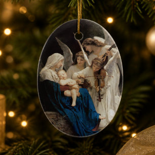 Décoration En Céramique Marie et Jésus Chant des Anges