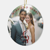 Décoration En Céramique Marié & Joyeux ! Élégant, Simpel, Photo (Gauche)